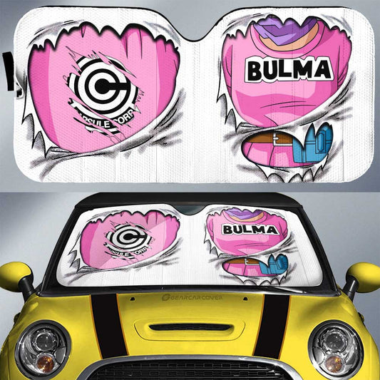 Bulma Uniform Car Sunshade Custom Dragon Ball Anime - Gearcarcover - 1