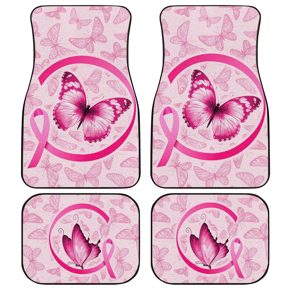 Butterfly Car Floor Mats Custom Breast Cancer Meanigful Car Accessories - Gearcarcover - 1
