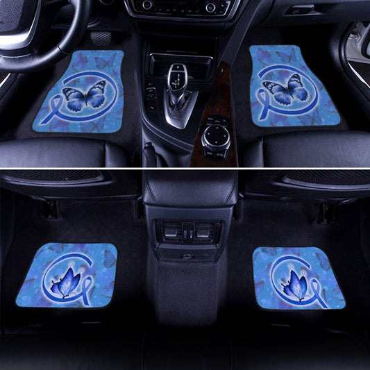 Butterfly Car Floor Mats Custom Colon Cancer Meaningful Car Accessories - Gearcarcover - 2
