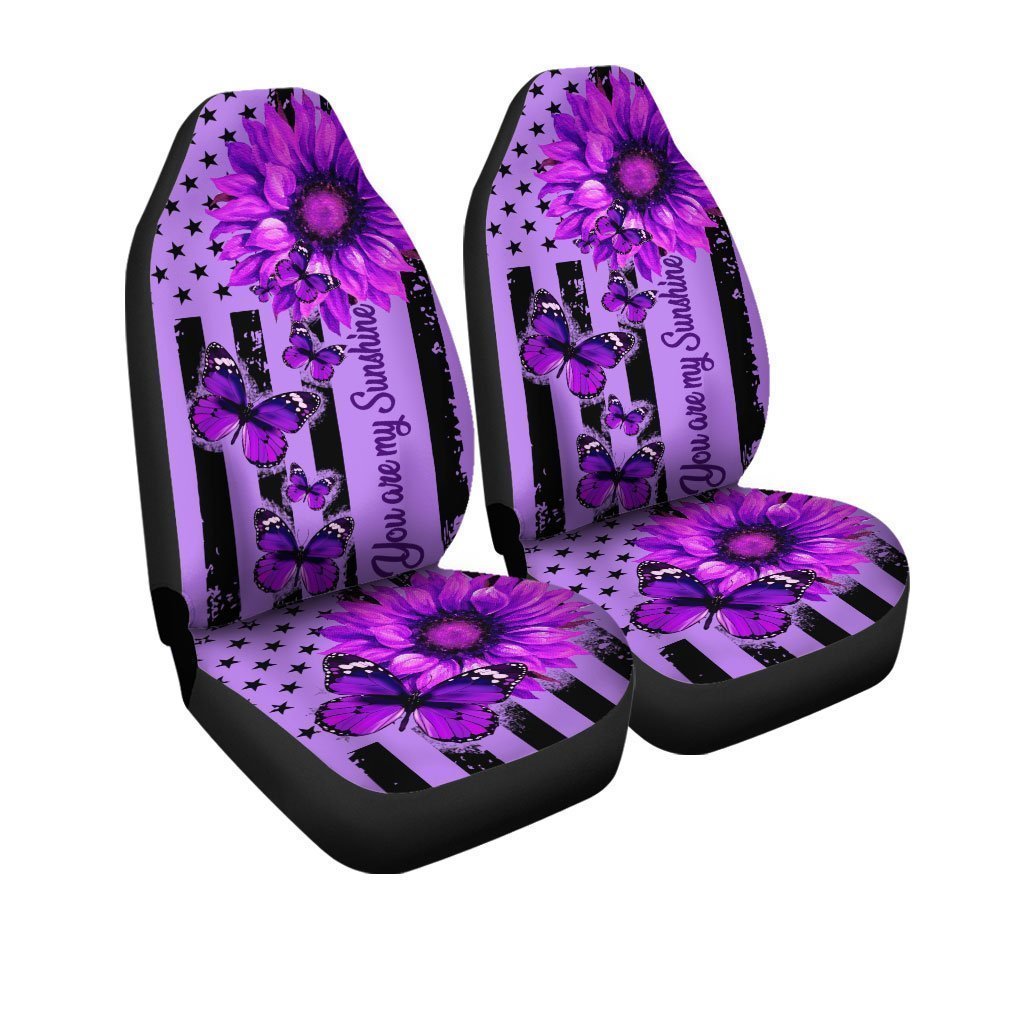 butterfly car seat and stroller Butterfly Car Seat Covers Custom Purple Sunflower Car Accessories