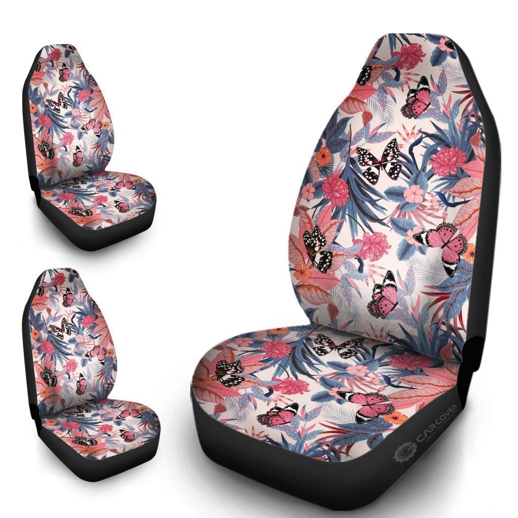 Butterfly Car Seat Covers Custom Vintage Hawaiian Car Accessories - Gearcarcover - 4