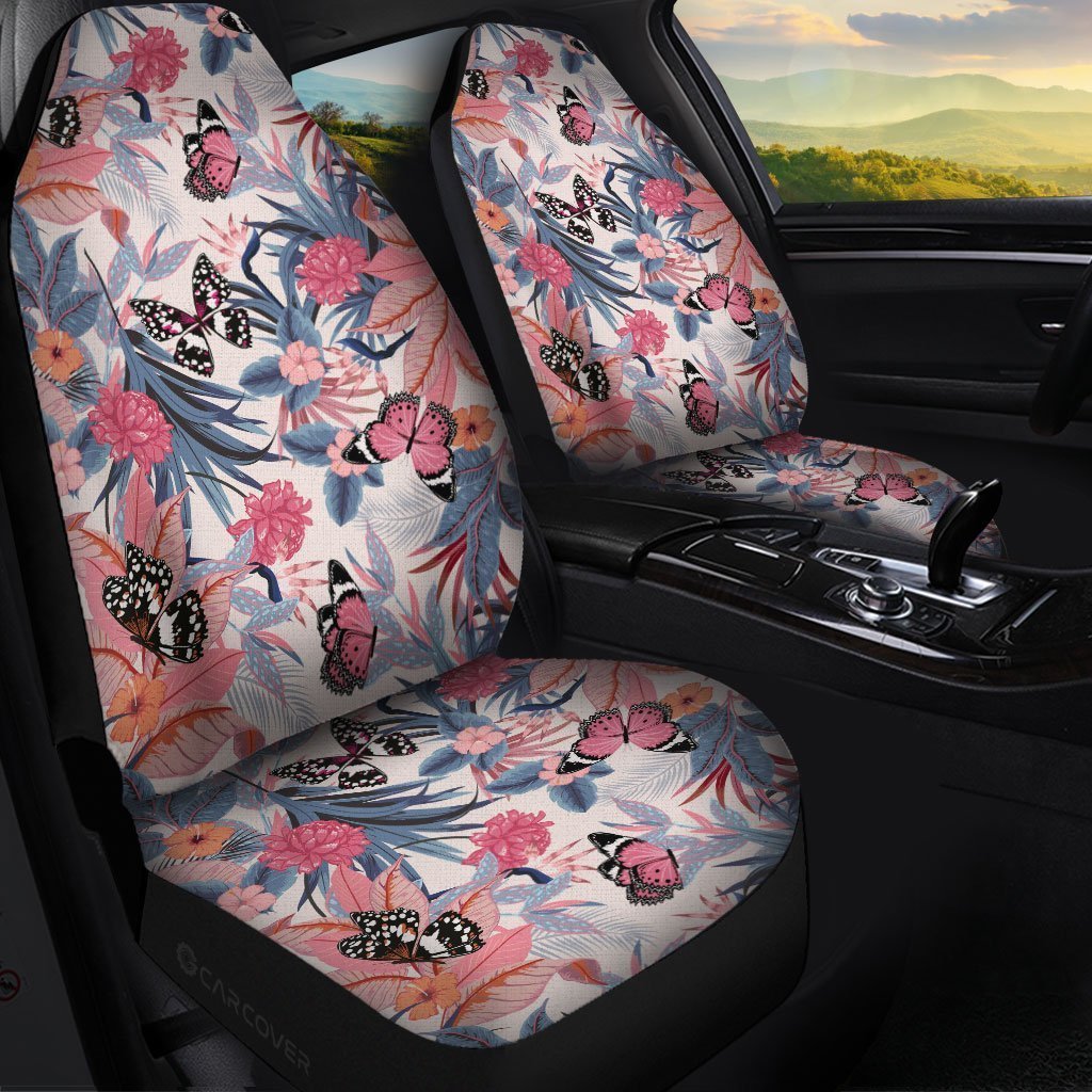 Butterfly Car Seat Covers Custom Vintage Hawaiian Car Accessories - Gearcarcover - 1