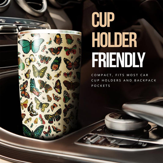 Butterfly Pattern Tumbler Stainless Steel - Gearcarcover - 2