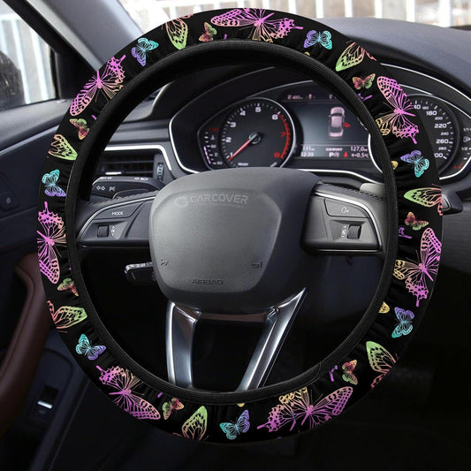 Butterfly Steering Wheel Covers Custom Colorful Butterfly Car Accessories - Gearcarcover - 2