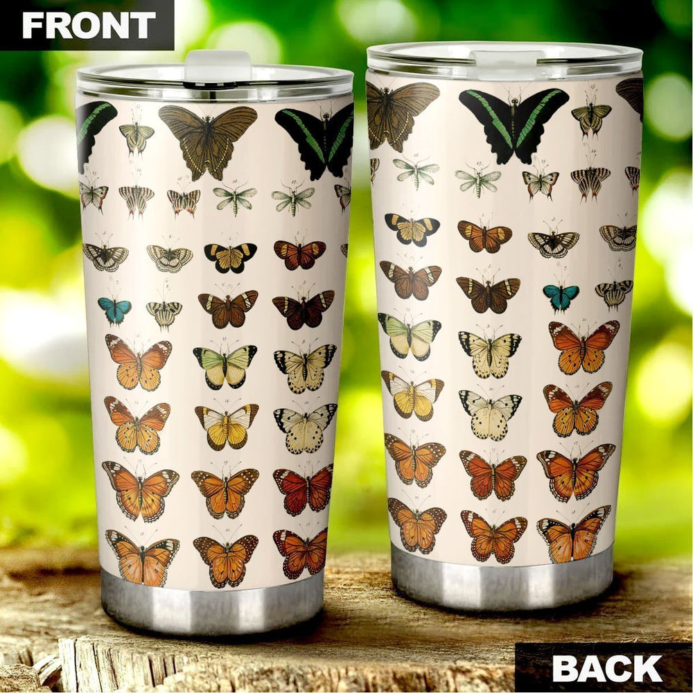 Butterfly Tumbler Cup Custom Pattern Insects Car Accessories - Gearcarcover - 4
