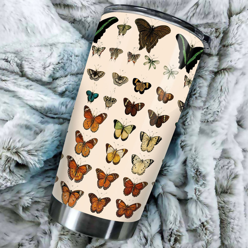Butterfly Tumbler Cup Custom Pattern Insects Car Accessories - Gearcarcover - 1