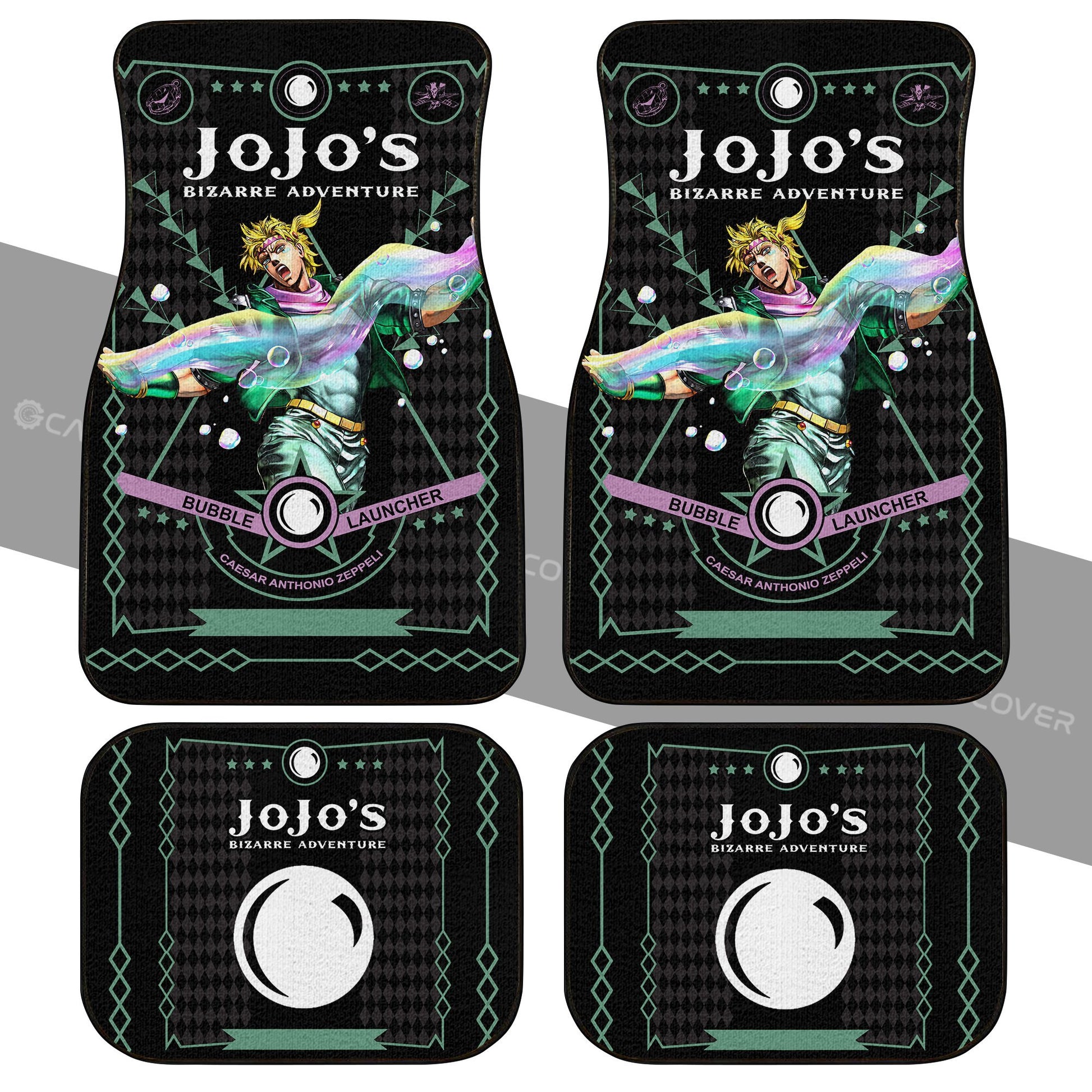 Caesar Anthonio Zeppeli Car Floor Mats Custom Anime JoJo's Bizarre Car Accessories - Gearcarcover - 2