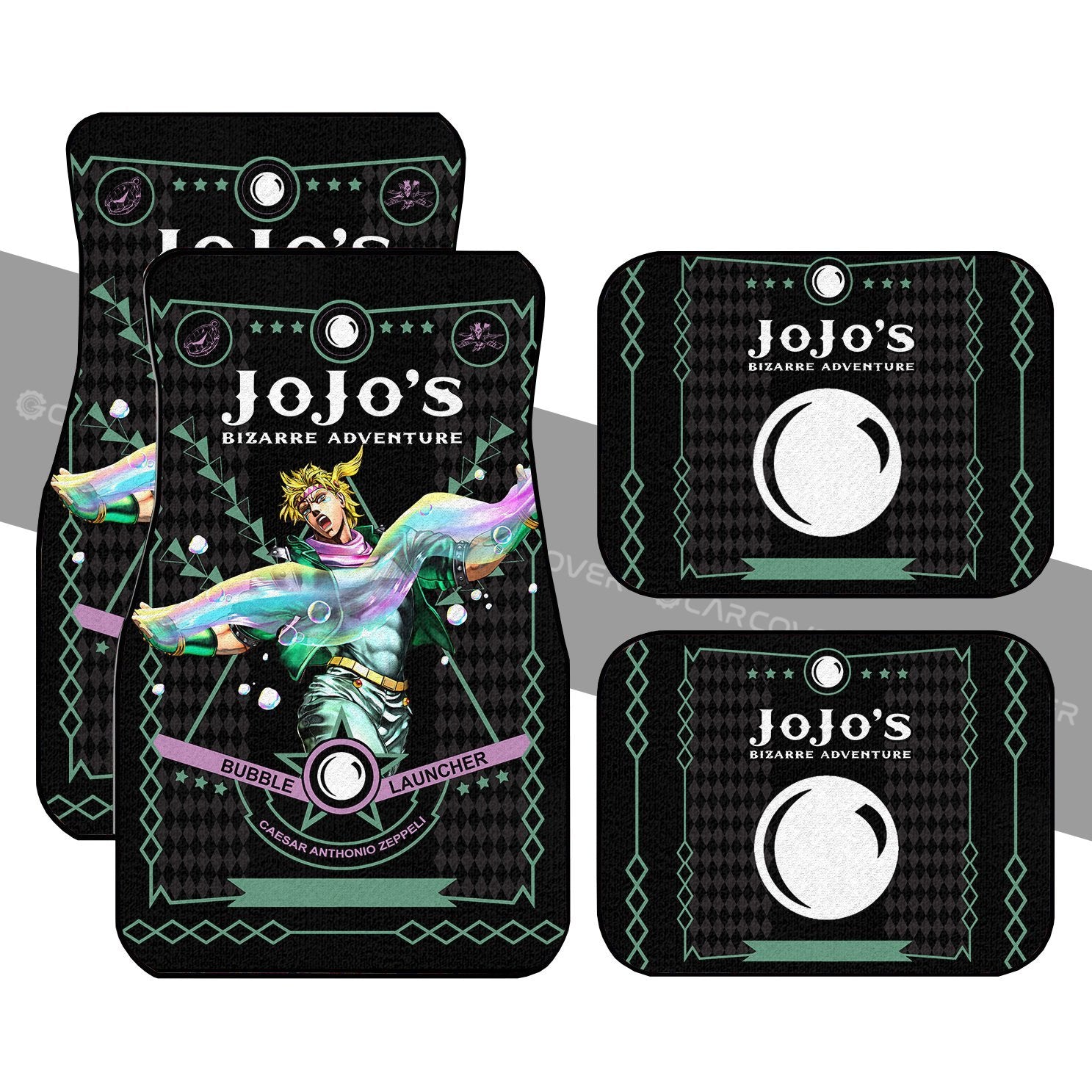 Caesar Anthonio Zeppeli Car Floor Mats Custom Anime JoJo's Bizarre Car Accessories - Gearcarcover - 1