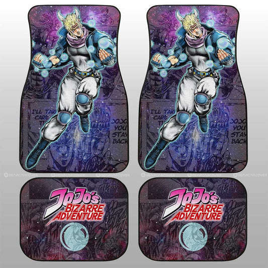 Caesar Anthonio Zeppeli Car Floor Mats Custom Galaxy Manga JJBA Anime - Gearcarcover - 2