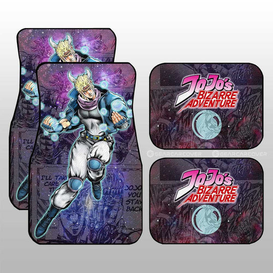 Caesar Anthonio Zeppeli Car Floor Mats Custom Galaxy Manga JJBA Anime - Gearcarcover - 1