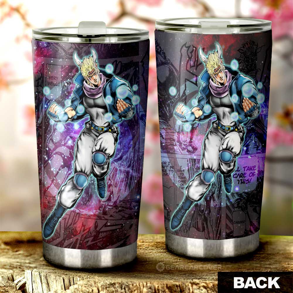 Caesar Anthonio Zeppeli Tumbler Cup Custom Galaxy Manga JJBA Anime - Gearcarcover - 3