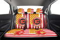 Calgary Flames Car Back Seat Cover Custom US Flag Style - Gearcarcover - 2