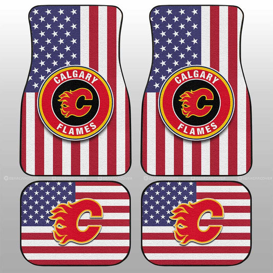 Calgary Flames Car Floor Mats Custom Car Decor Accessories - Gearcarcover - 1