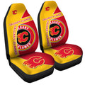 Calgary Flames Car Seat Covers Custom Car Accessories For Fans - Gearcarcover - 3