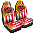 Calgary Flames Car Seat Covers Custom US Flag Style - Gearcarcover - 3