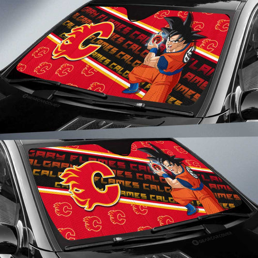 Calgary Flames Car Sunshade Custom Car Decorations For Fans - Gearcarcover - 2