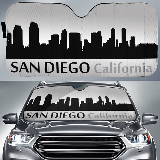 California Diego Skyline Car Sunshade Custom Car Accessories - Gearcarcover - 1