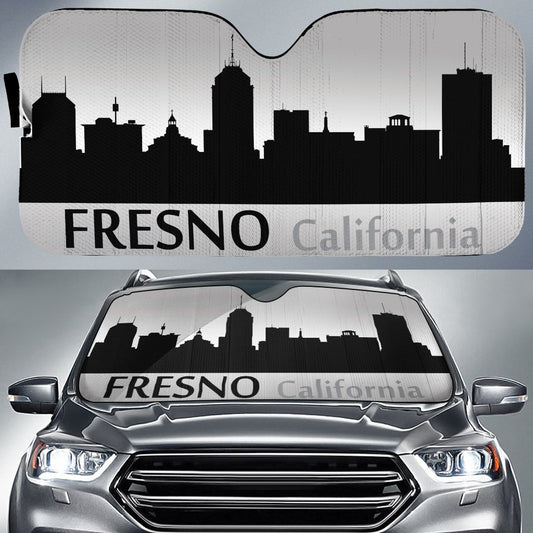 California Fresno Skyline Car Sunshade Custom Car Accessories - Gearcarcover - 1