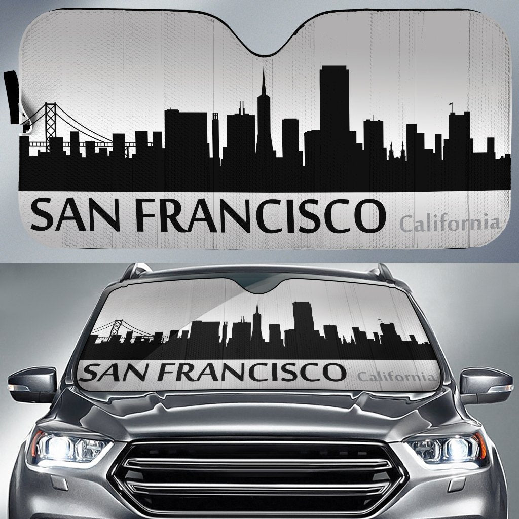 California San Francisco Skyline Car Sunshade Custom Car Accessories - Gearcarcover - 1