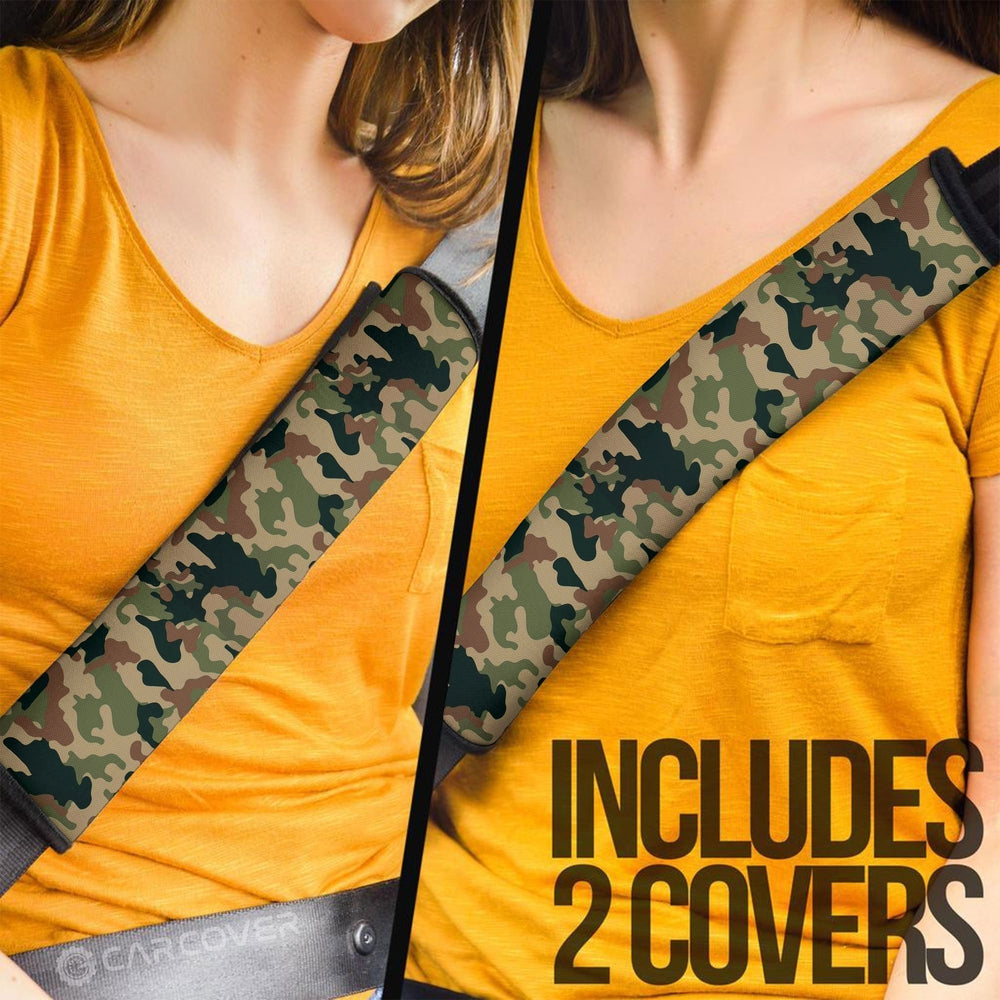 Camouflage Seat Belt Covers Custom Space Force Car Accessories - Gearcarcover - 2