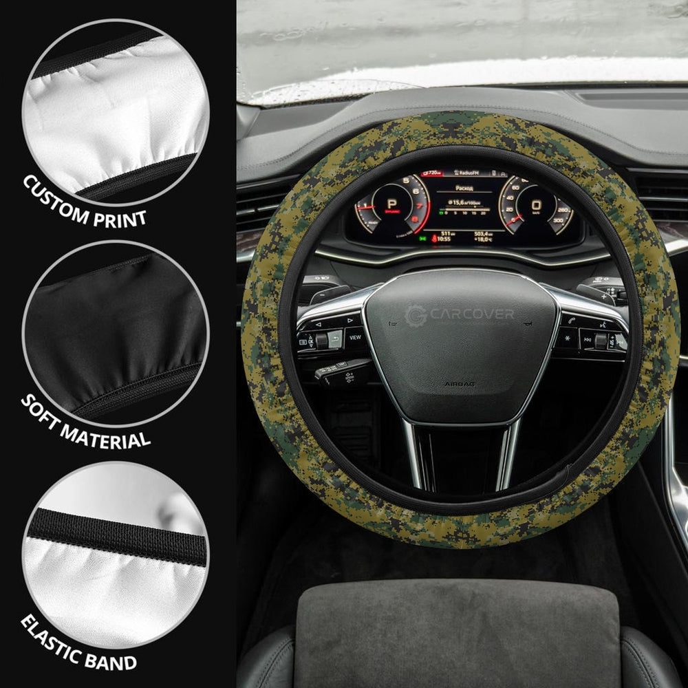 Camouflage Steering Wheel Covers Custom Marine Corps Car Accessories Marines Gifts - Gearcarcover - 3