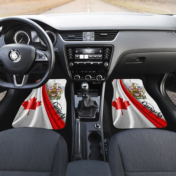 Canada Flag Coat of Arms Car Floor Mats - Gearcarcover - 1