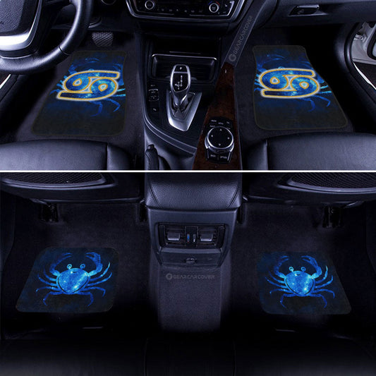 Cancer Car Floor Mats Custom Name Zodiac Car Accessories - Gearcarcover - 2