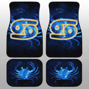 Cancer Car Floor Mats Custom Name Zodiac Car Accessories - Gearcarcover - 1