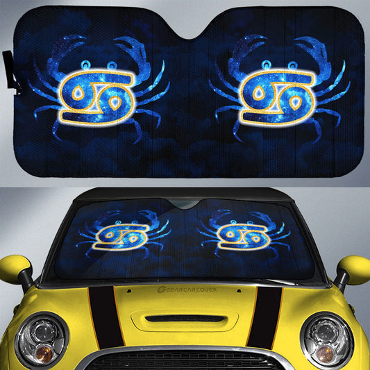 Cancer Car Sunshade Custom Name Zodiac Car Interior Accessories - Gearcarcover - 1