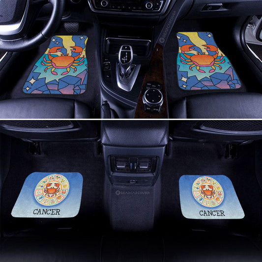 Cancer Colorful Car Floor Mats Custom Zodiac Car Accessories - Gearcarcover - 2