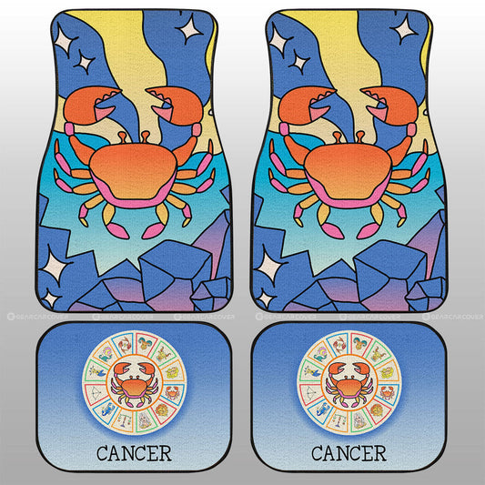 Cancer Colorful Car Floor Mats Custom Zodiac Car Accessories - Gearcarcover - 1