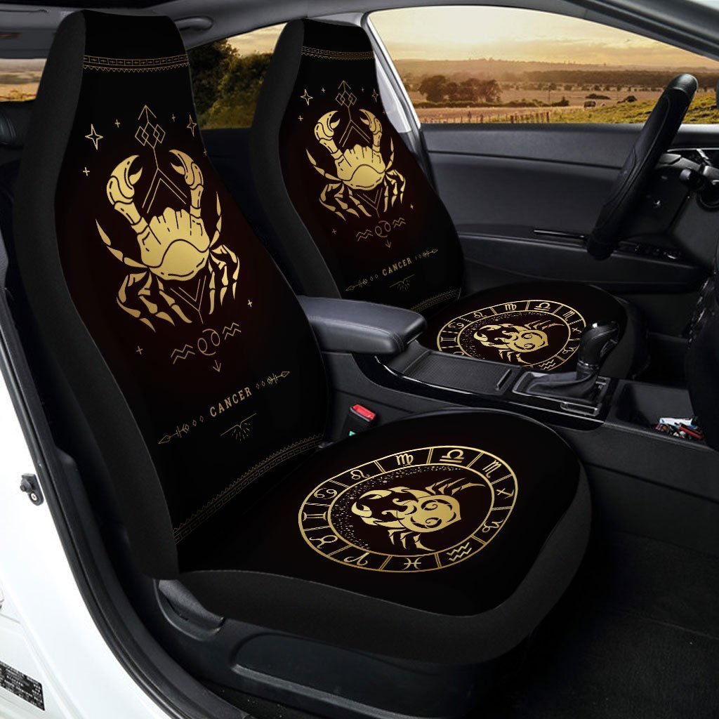Cancer Horoscope Car Seat Covers Custom Birthday Gifts Car Accessories - Gearcarcover - 2