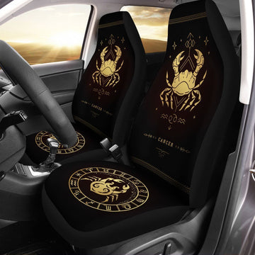 Cancer Horoscope Car Seat Covers Custom Birthday Gifts Car Accessories - Gearcarcover - 1