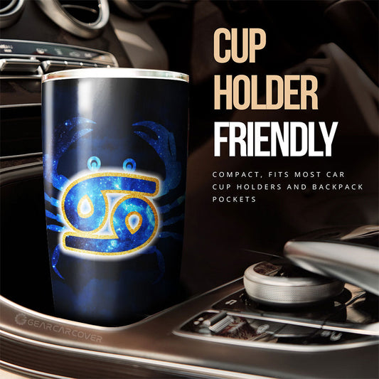 Cancer Tumbler Cup Custom Name Zodiac Car Interior Accessories - Gearcarcover - 2