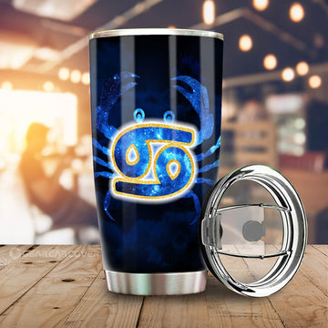 Cancer Tumbler Cup Custom Name Zodiac Car Interior Accessories - Gearcarcover - 1