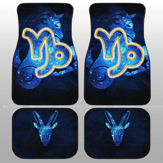 Capricorn Car Floor Mats Custom Name Zodiac Car Accessories - Gearcarcover - 1