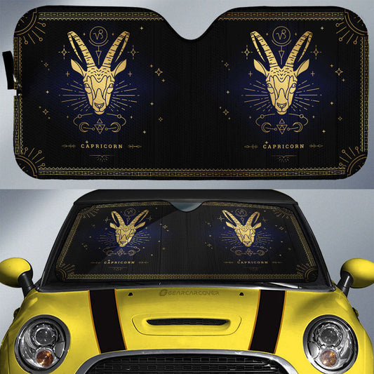 Capricorn Car Sunshade Custom Zodiac Car Interior Accessories - Gearcarcover - 1