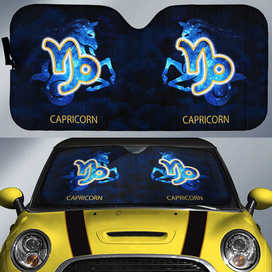 Capricorn Car Sunshade Custom Zodiac Car Interior Accessories - Gearcarcover - 1