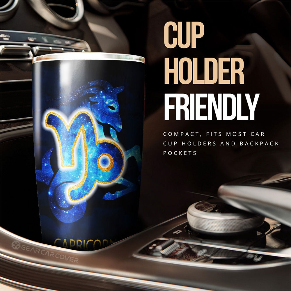 Capricorn Tumbler Cup Custom Zodiac Car Interior Accessories - Gearcarcover - 2