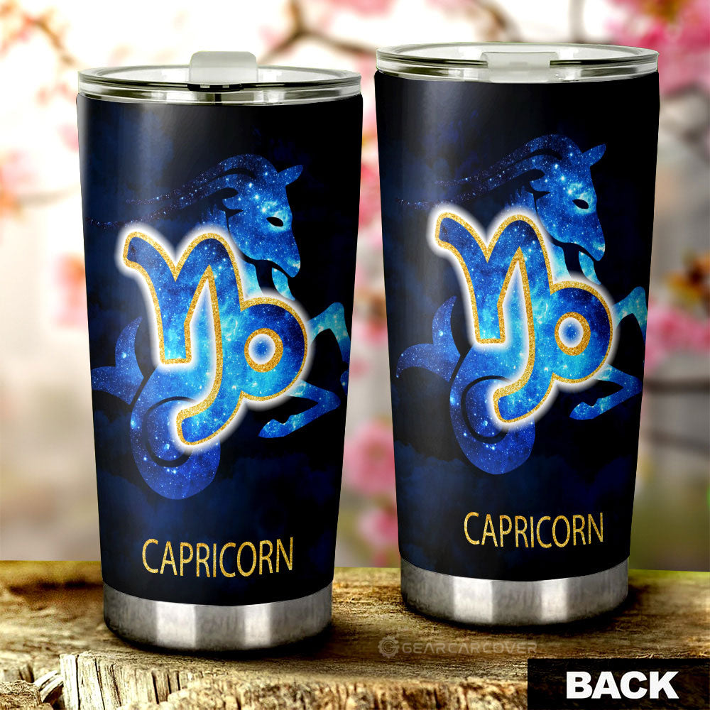 Capricorn Tumbler Cup Custom Zodiac Car Interior Accessories - Gearcarcover - 3