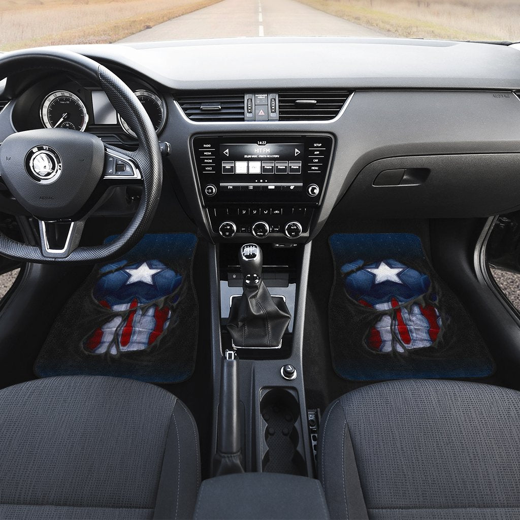 Captain America Car Floor Mats Custom Car Accessories - Gearcarcover - 2
