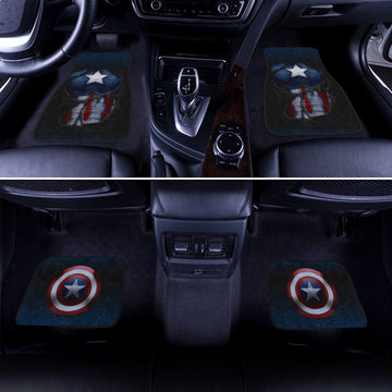 Captain America Car Floor Mats Custom Car Accessories - Gearcarcover - 1
