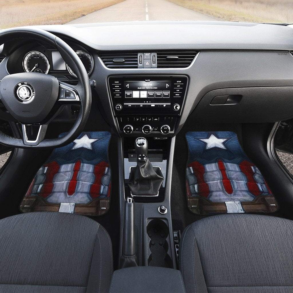 Captain America Car Floor Mats Uniform Custom Car Accessories - Gearcarcover - 2