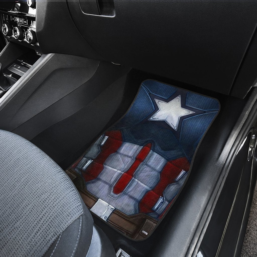 Captain America Car Floor Mats Uniform Custom Car Accessories - Gearcarcover - 3