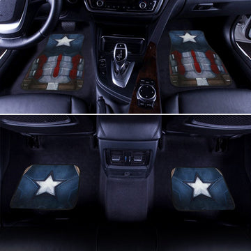 Captain America Car Floor Mats Uniform Custom Car Accessories - Gearcarcover - 1