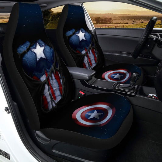 Captain America Car Seat Covers Custom Car Accessories - Gearcarcover - 2