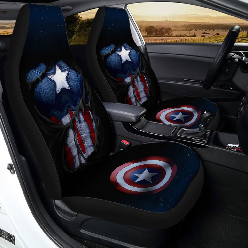 Captain America Car Seat Covers Custom Car Accessories - Gearcarcover - 2