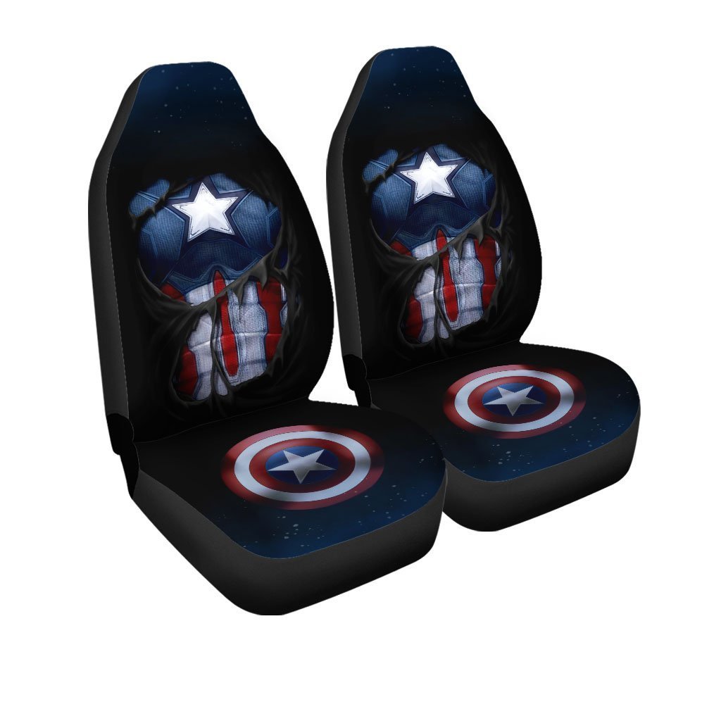 Captain America Car Seat Covers Custom Car Accessories - Gearcarcover - 3