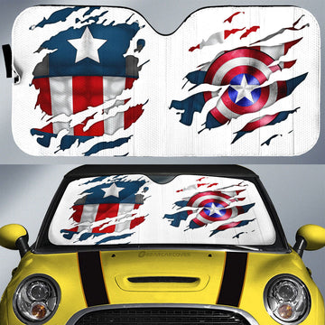 Captain America Car Sunshade Custom Uniform Car Accessories - Gearcarcover - 1