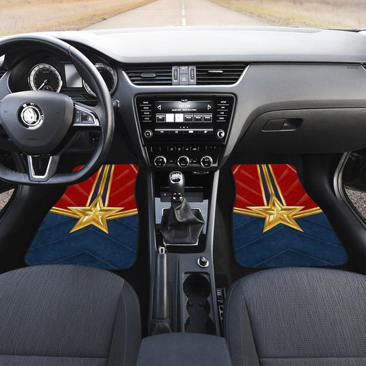 Captain Carol Danvers Car Floor Mats Custom Uniform Car Accessories - Gearcarcover - 2
